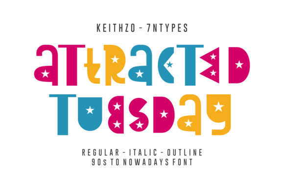 Attracted Tuesday: A Playful Font for Dynamic Design